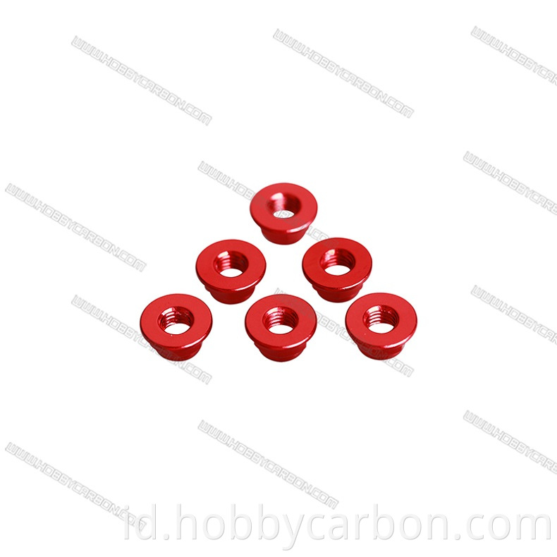 red aluminum barrel nuts